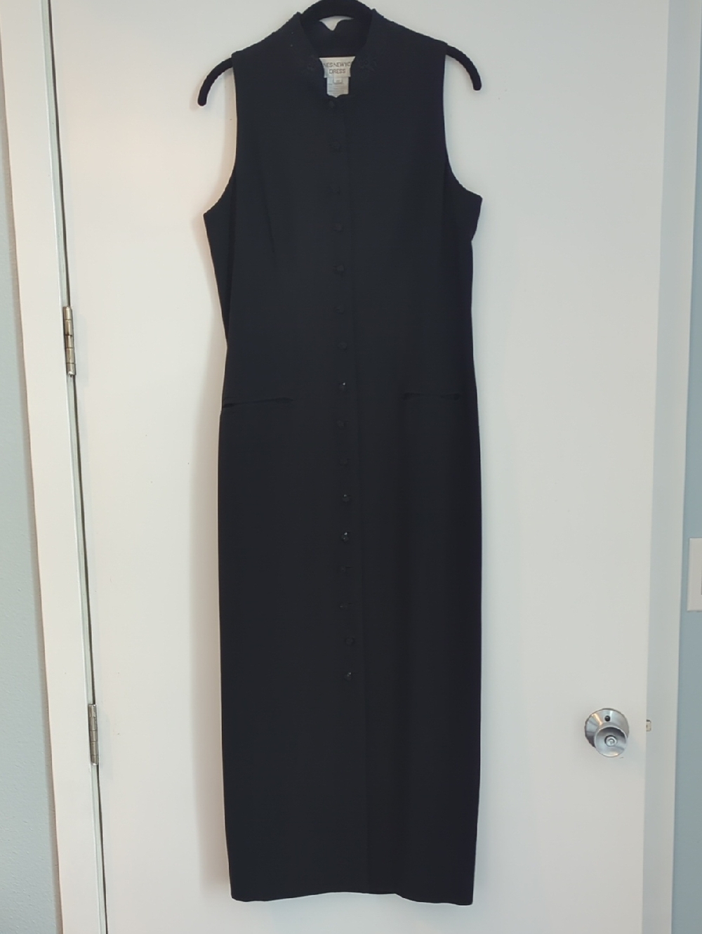 90sVINTAGE Jones New York Dress Maxi Black Formal Dress Size 10